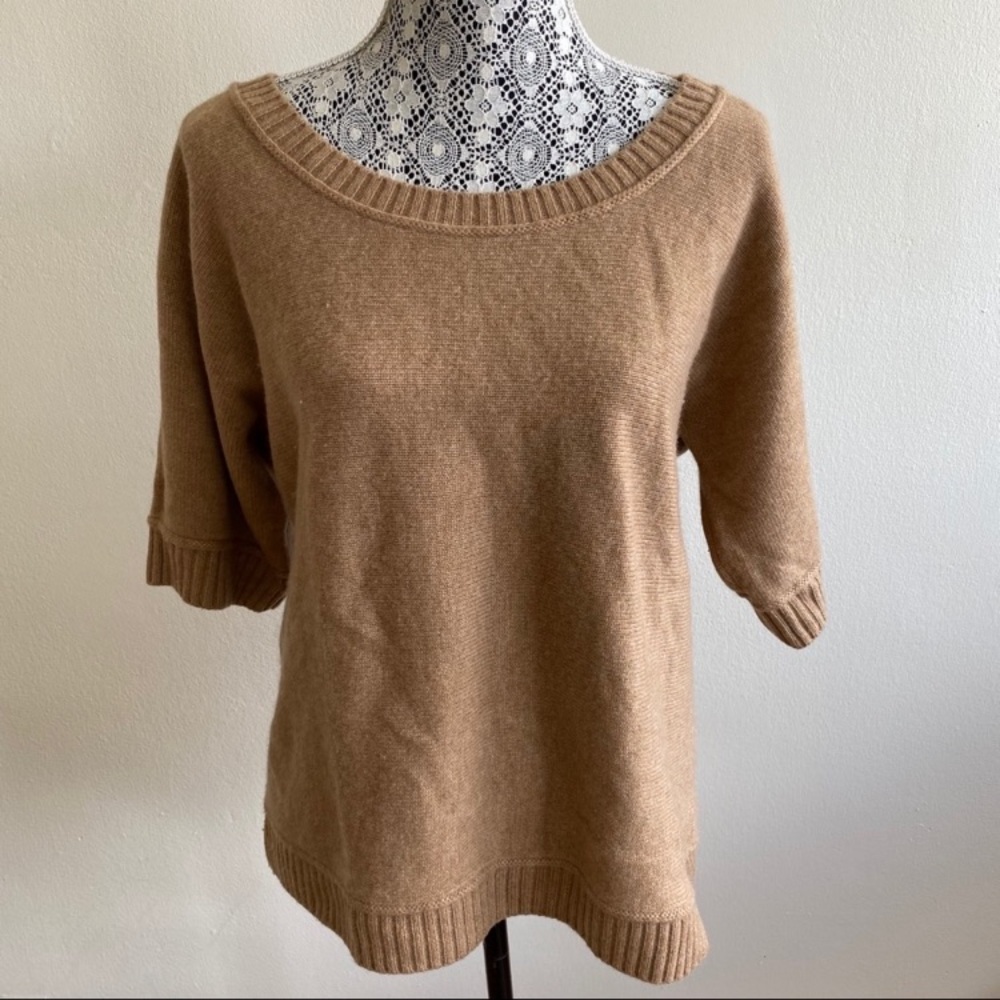 Club Monaco 100% Cashmere Camel Brown Sweater